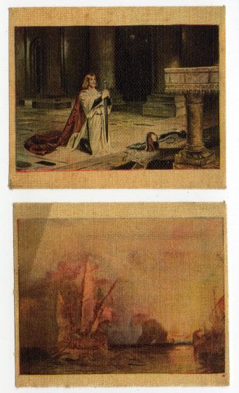 Cigarette Cards: The vigil by John Pettie and Ulysees deriding Polyphemus by JW Turner