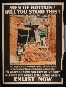 Poster relating to the bombing of Scarborough
